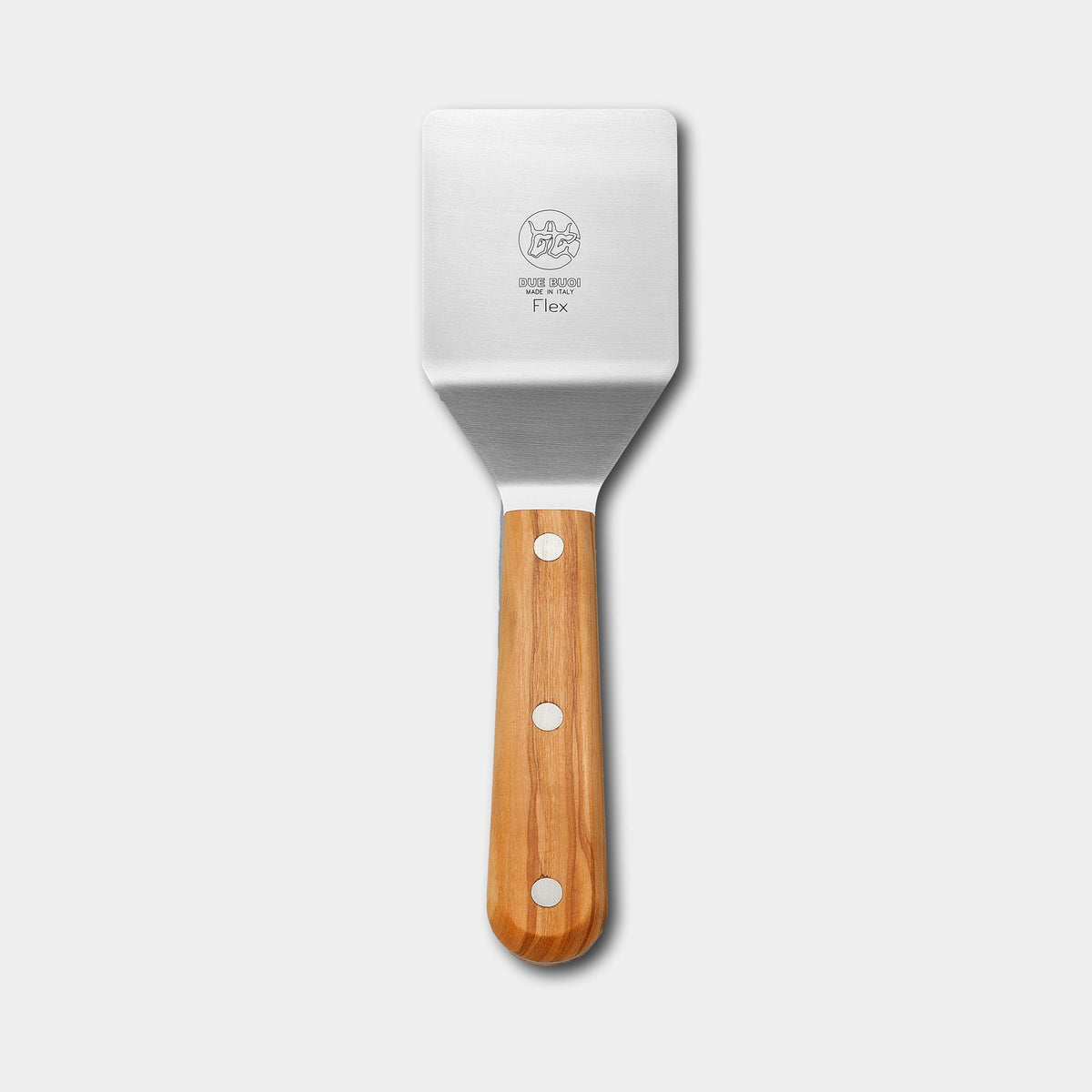 DUE BUOI | Flexible Small Square Offset Spatula - Olive Wood Hadle