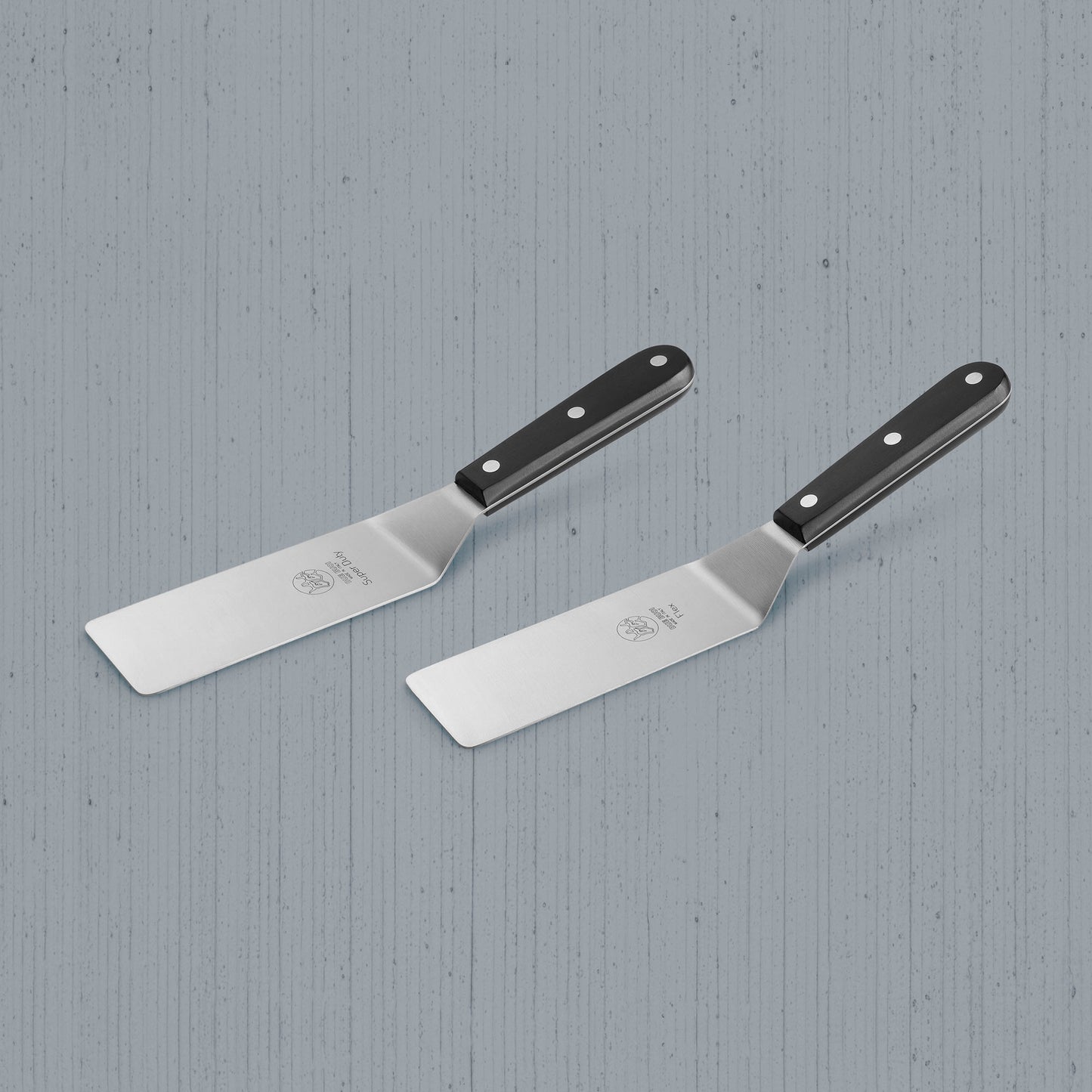 
                  
                    DUE BUOI | Super Duty Narrow Spatula & Flexible Narrow Spatula - Black Technical Polymer Handle
                  
                