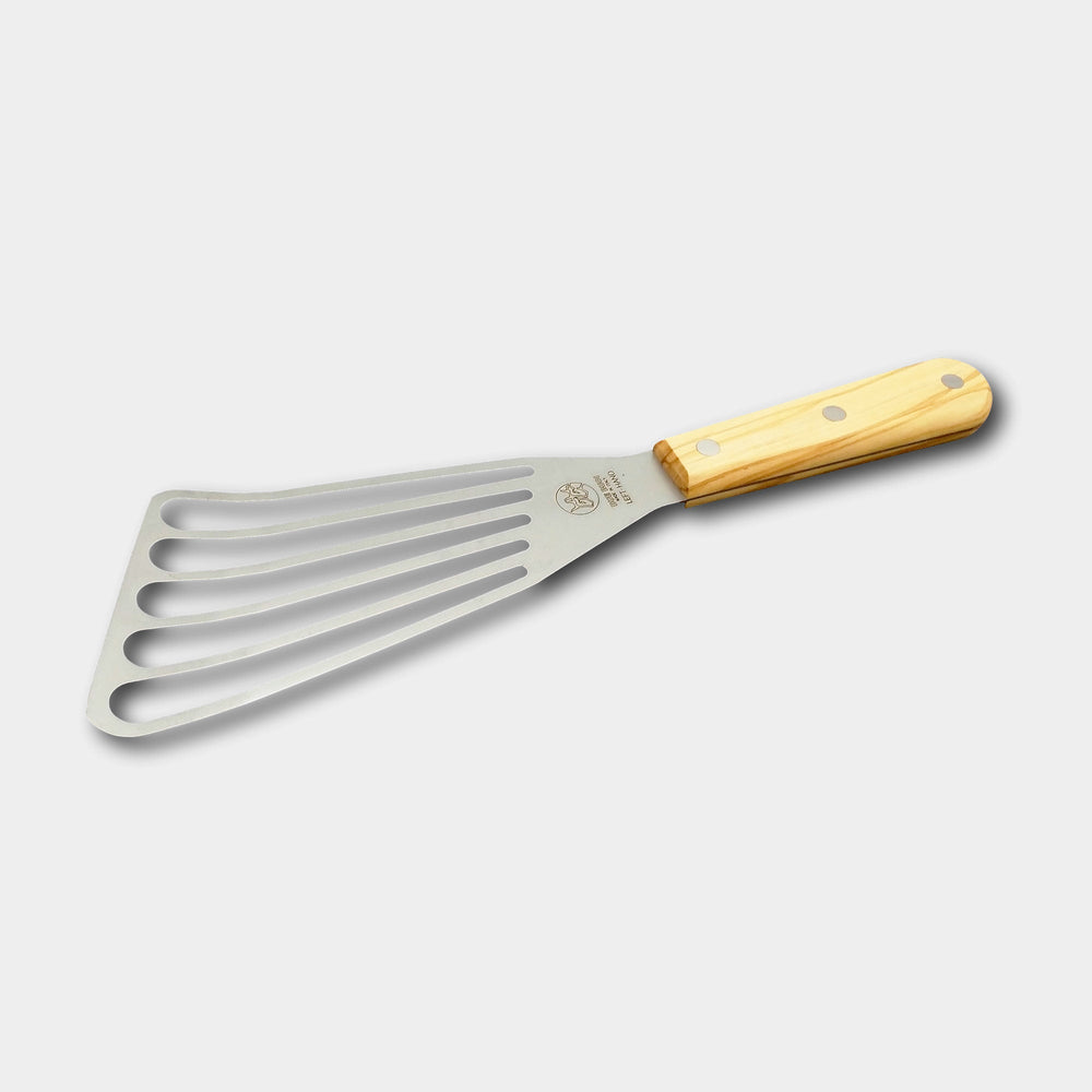 Flexible Turner Spatula - Left Handed - Olive Wood Handle