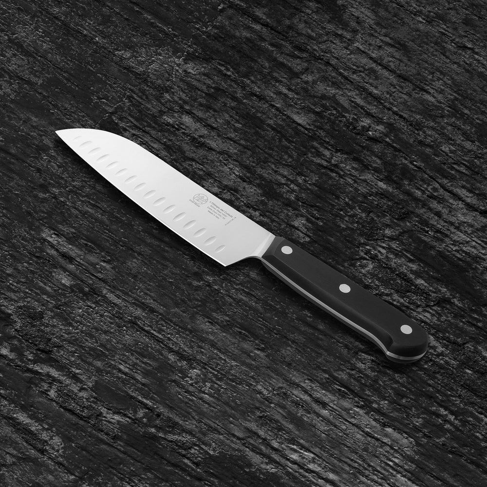 
                  
                    Santoku Kitchen Knife Hollow Edge - Blade 7.08" - N690 Stainless Steel - Hrc 60 - Black Technical Polymer Handle
                  
                
