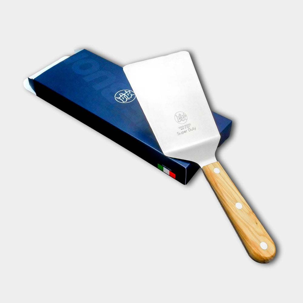 DUE BUOI | Super Duty Wide Offset Spatula - Olive Wood Handle
