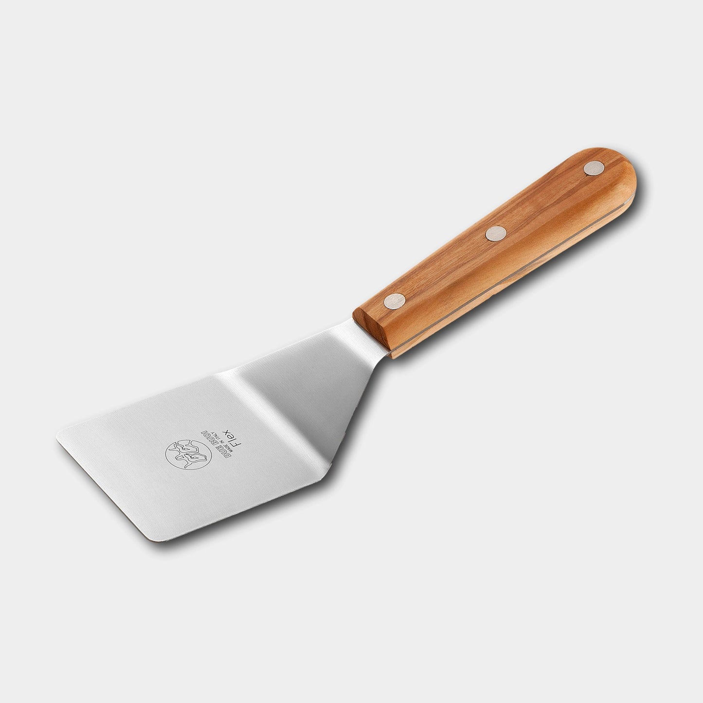 Flexible Small Square Offset Spatula - Olive Wood Hadle | Due Buoi