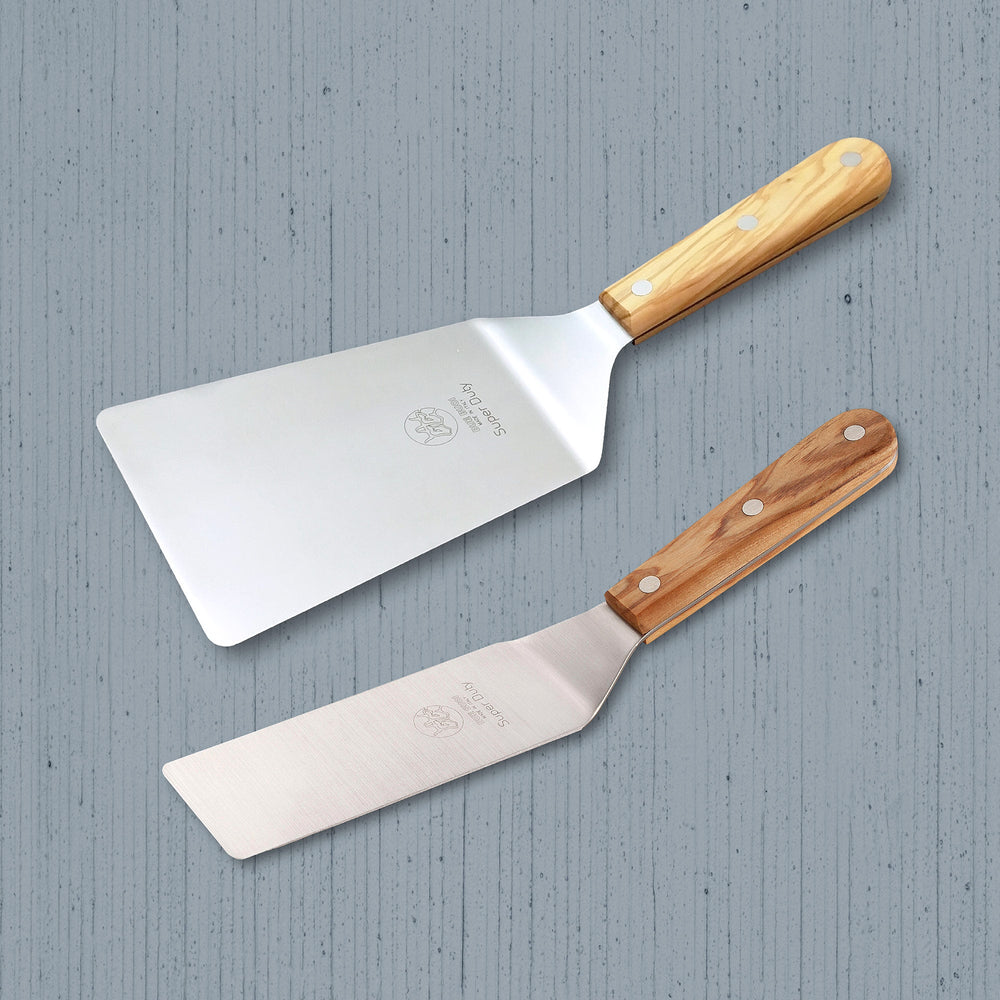 
                  
                    Set 2 Super Duty Spatulas: Wide Spatula & Narrow Spatula - Olive Wood Handle | DUE BUOI
                  
                