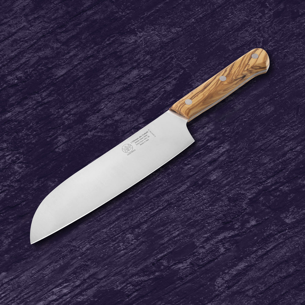 
                  
                    Santoku Knife - Blade 7.08” - N690 Stainless Steel - Hrc 60 - Olive Wood Handle
                  
                