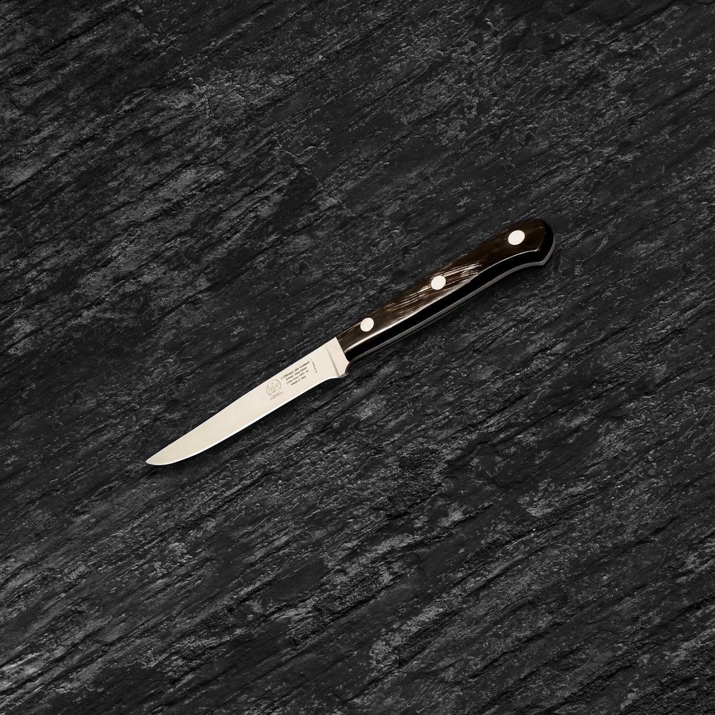 
                  
                    Steak Kitchen Knife - Blade 4.33" - N690 Stainless Steel - Hrc 58 - Buffalo Handle
                  
                