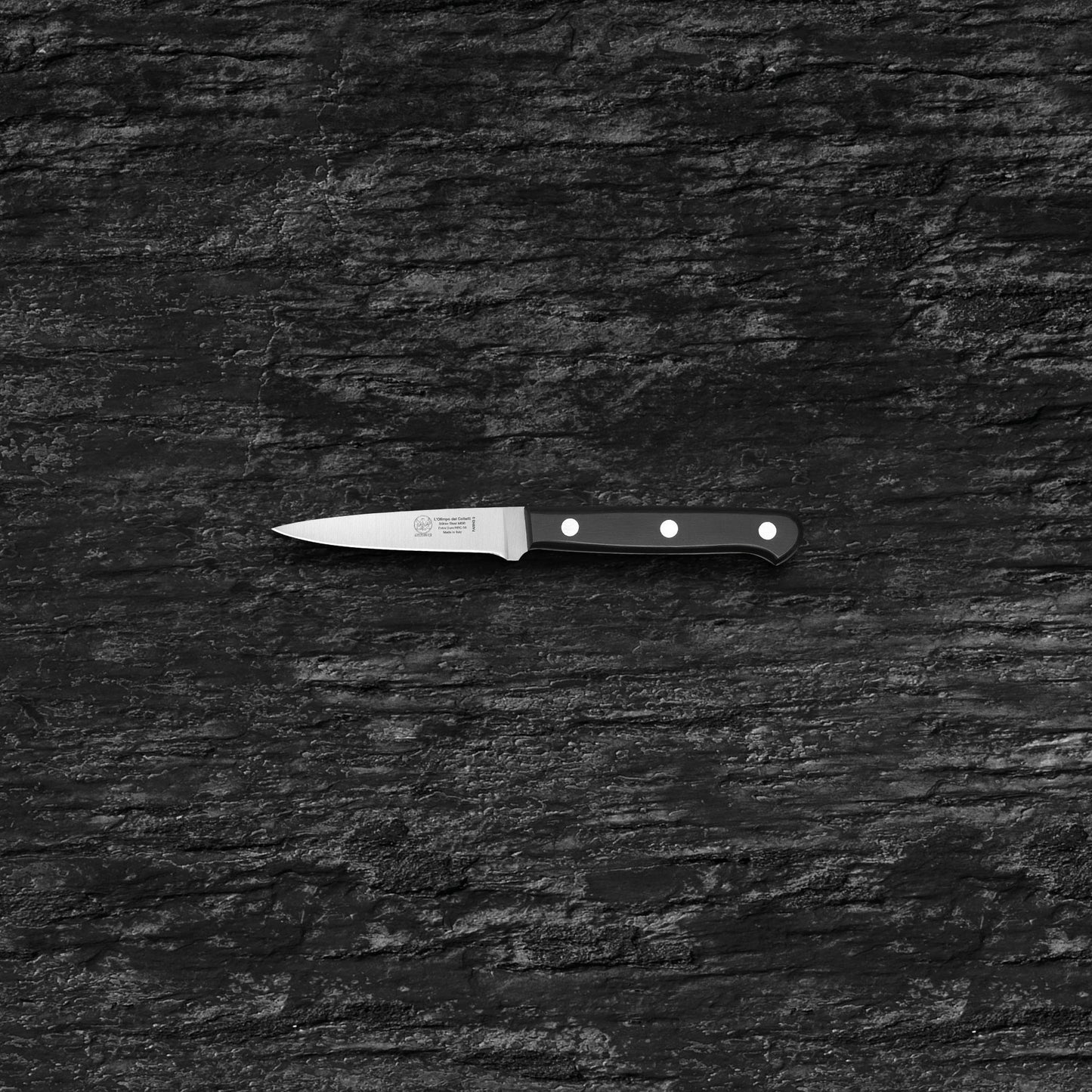 
                  
                    Paring Kitchen Knife - Blade 3.54" - N690 Stainless Steel - Hrc 60 - Black Technical Polymer Handle
                  
                