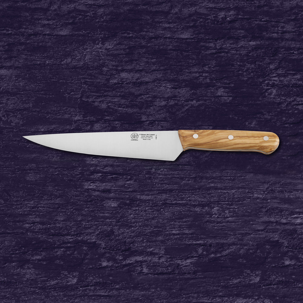 
                  
                    Chef Knife - Blade 8.26” - N690 Stainless Steel - Hrc 60 - Olive Wood Handle
                  
                