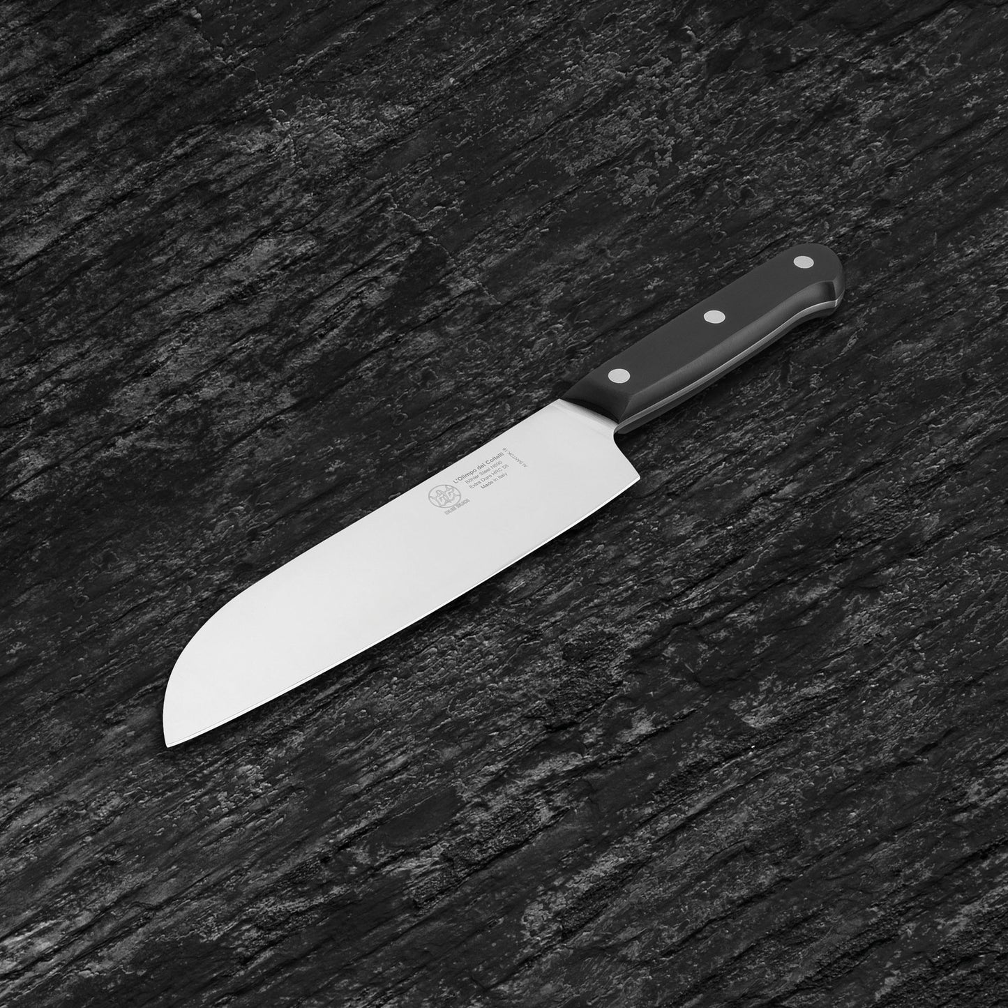 
                  
                    Santoku Kitchen Knife - Blade 7.08"- N690 Stainless Steel - Hrc 60 - Black Technical Polymer Handle
                  
                