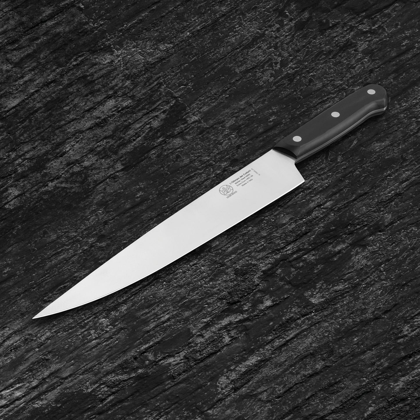
                  
                    Chef Kitchen Knife - Blade 9.04" - N690 Stainless Steel - Hrc 60 - Black Technical Polymer Handle
                  
                