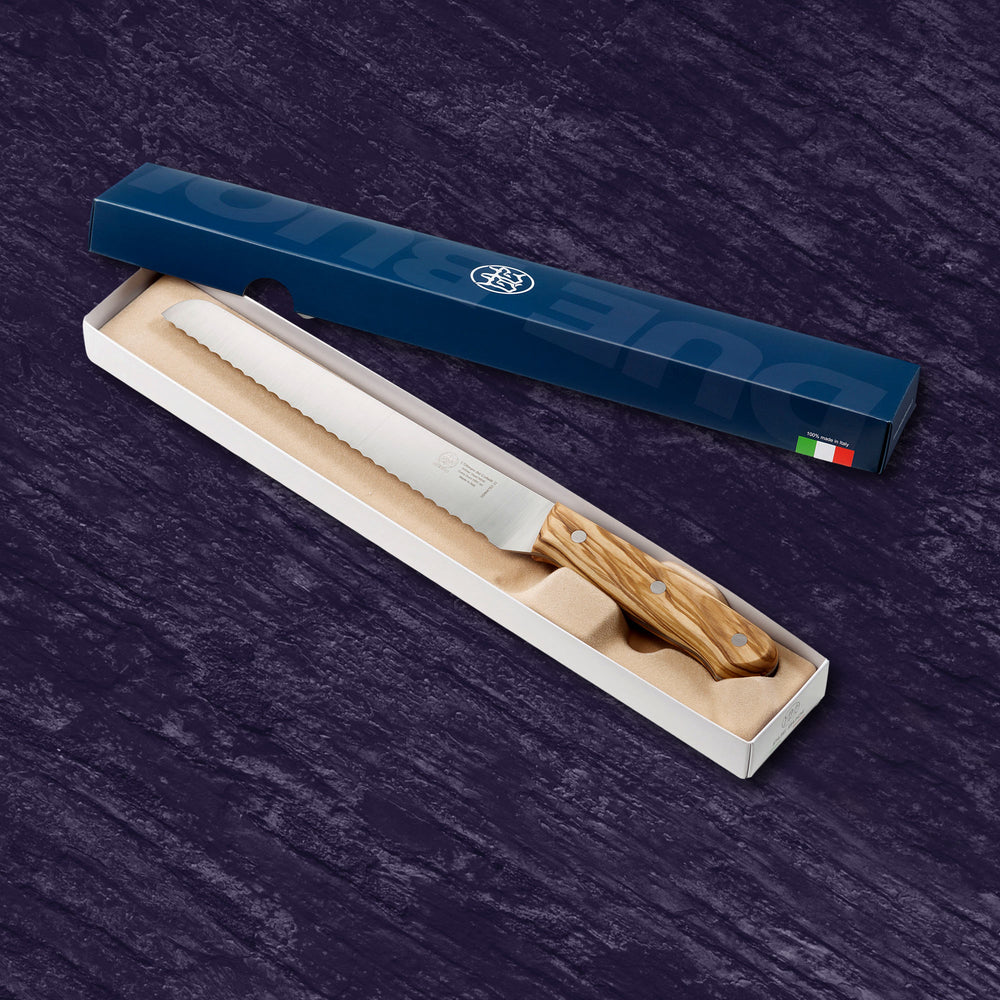 
                  
                    Serrated Knife - Blade 8.66” - N690 Stainless Steel - Hrc 60 - Olive Wood Handle
                  
                