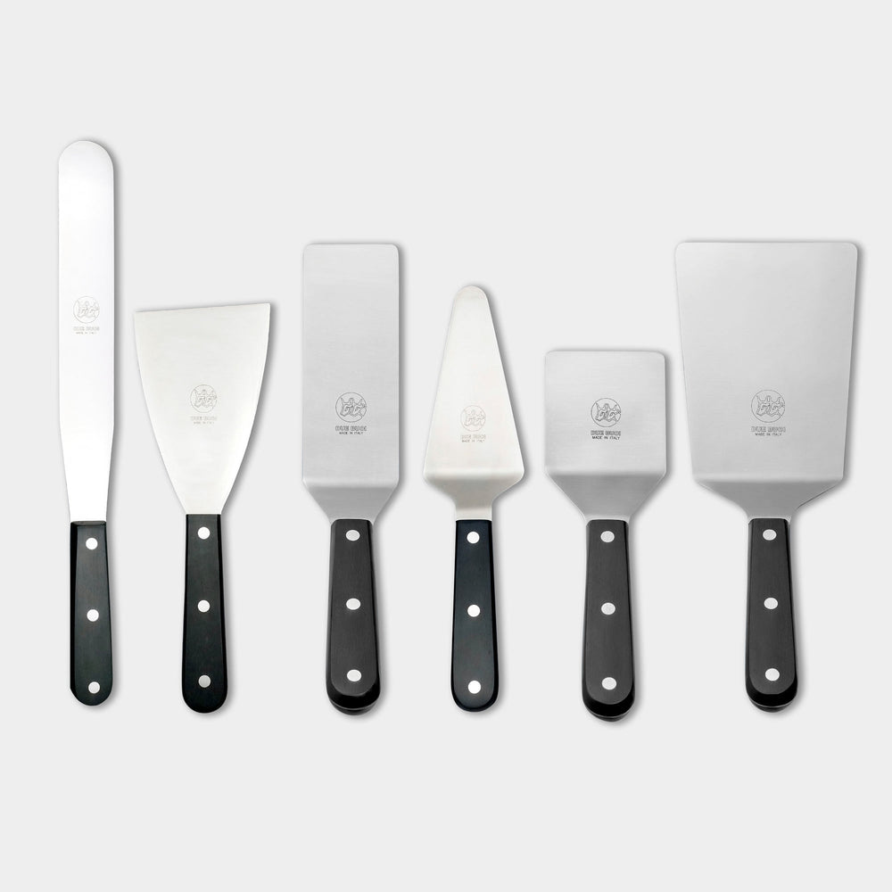 
                  
                    DUE BUOI | Set of 6 Stainless Steel Pastry Spatula - Black Polymer Handle
                  
                