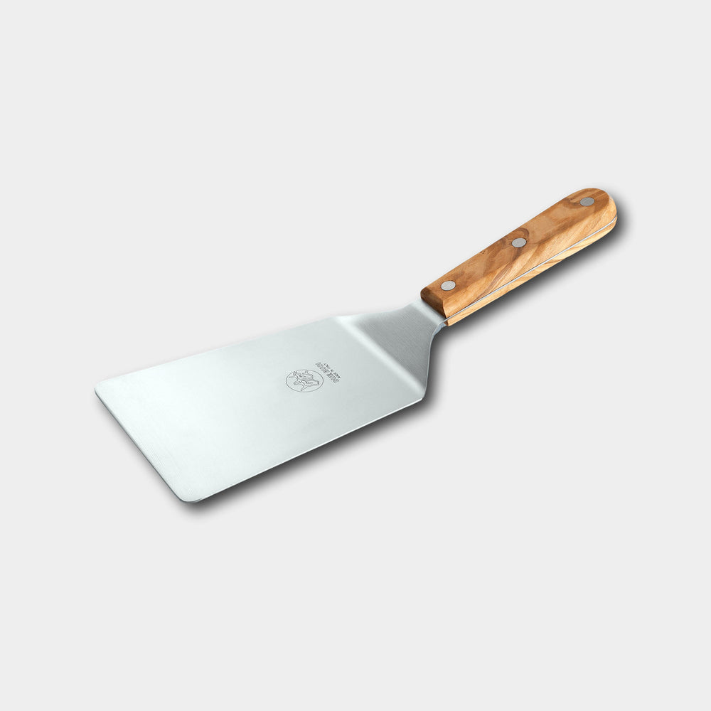 
                  
                    Set - Wide Regular Spatula and Olimpo Chef Knife with N690 Stainless Steel blade and Olive Wood Handle | DUE BUOI
                  
                