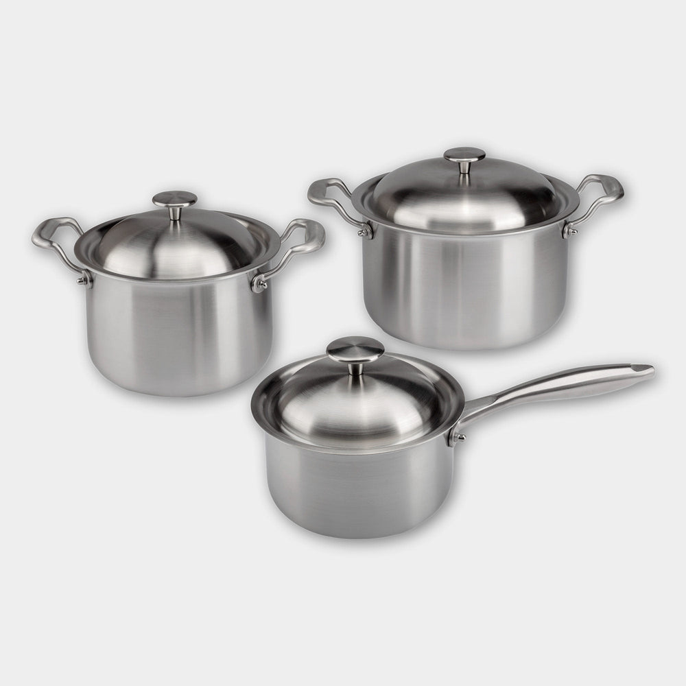 Triple Steel Cookware Set, 6 Piece