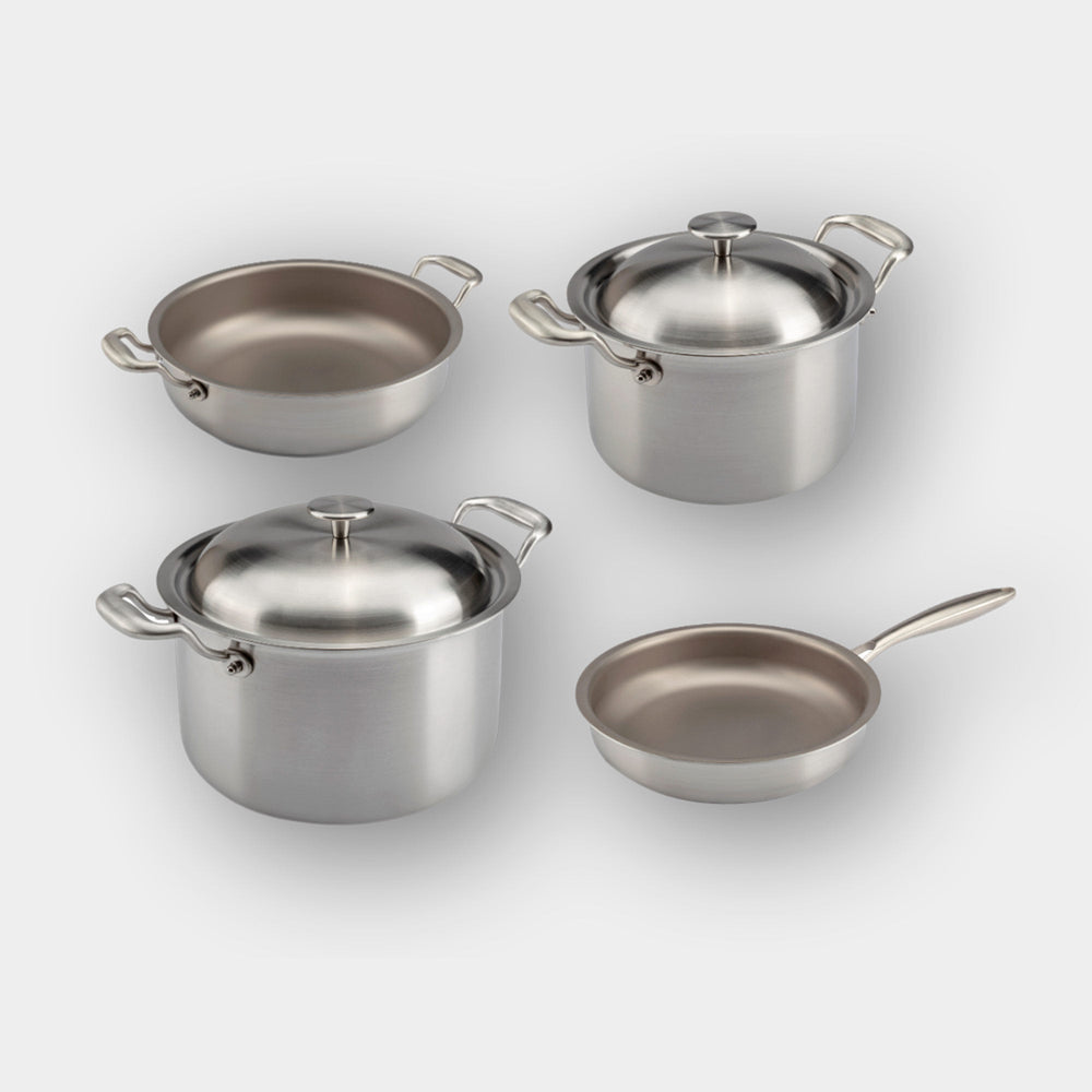 Zero-Toxic 8 Piece Cookware SET (4 Pieces + 4 Lids)