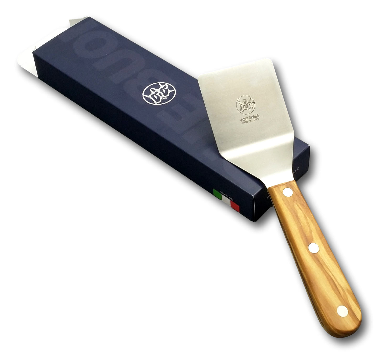 
                  
                    DUE BUOI | Mini Square Turner Spatula - Olive Wood Handle
                  
                