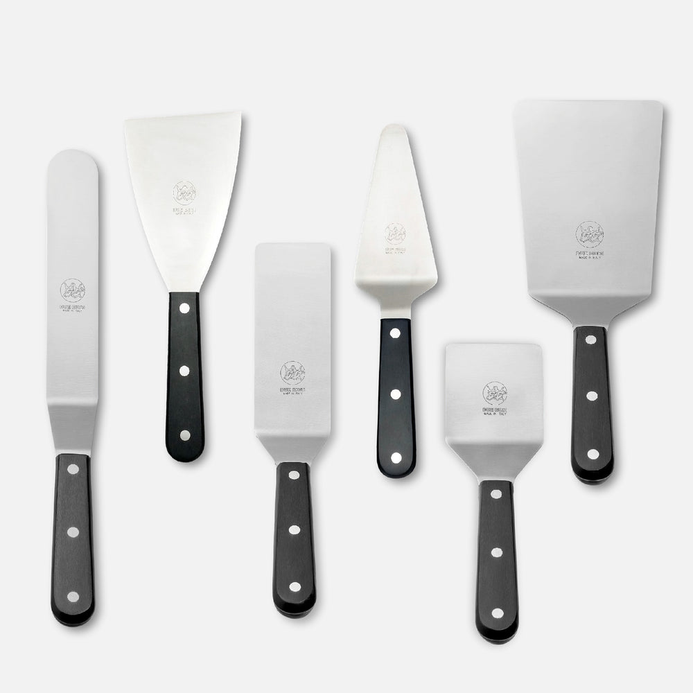 DUE BUOI | Set of 6 Stainless Steel Pastry Spatula - Black Polymer Handle