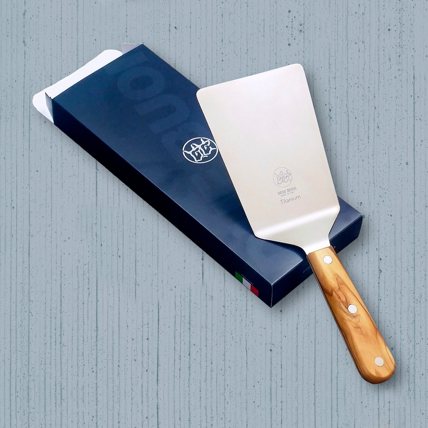 Lasagna Long Spatula - Olive Wood Handle | DUE BUOI