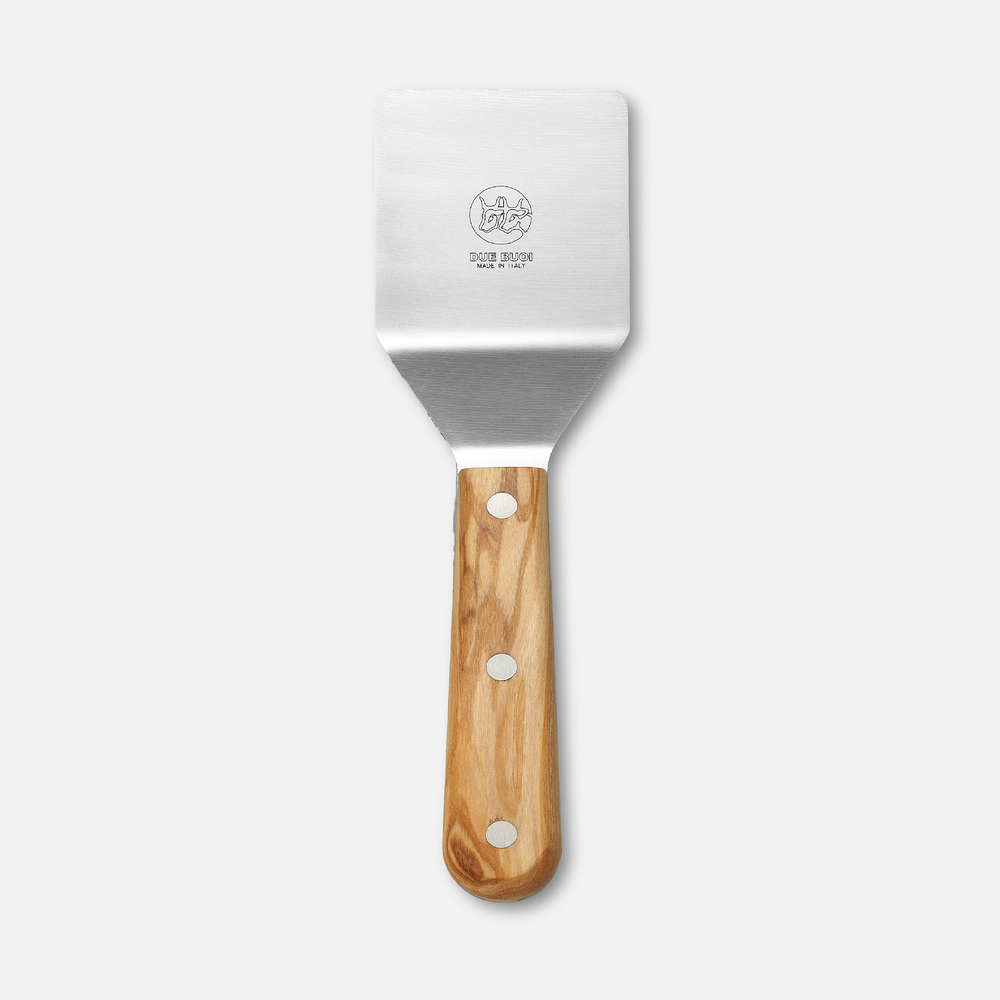 Mini Square Turner Spatula - Olive Wood Handle | DUE BUOI